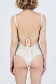 One-Piece Crochet Swimsuit in Ivory